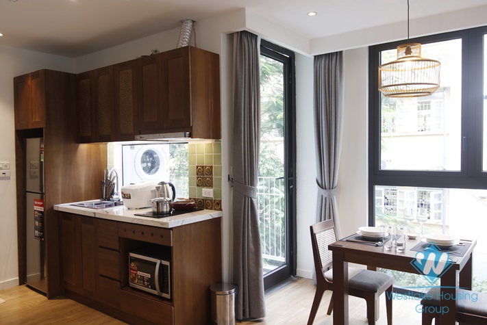 Pretty Japanese styling apartment for rent on Linh Lang street, Ba Dinh